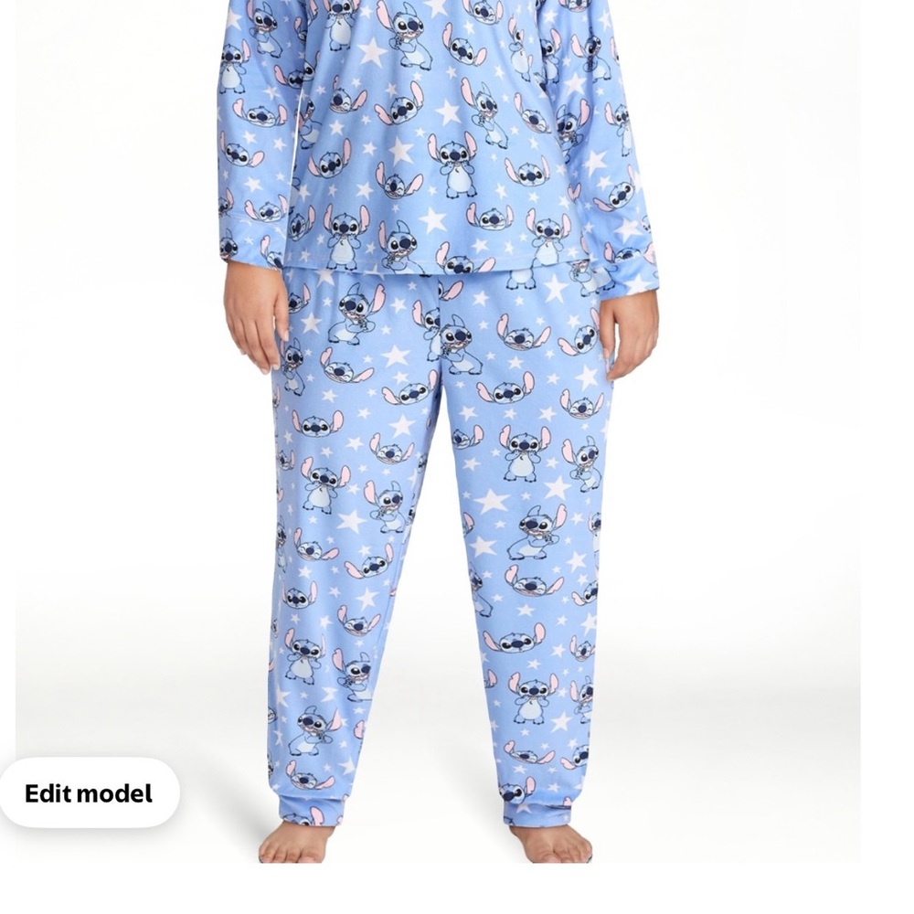 Disney Women's Stitch Pajama Set – 2-Piece – Blue – Size XL (16-18) – NWT